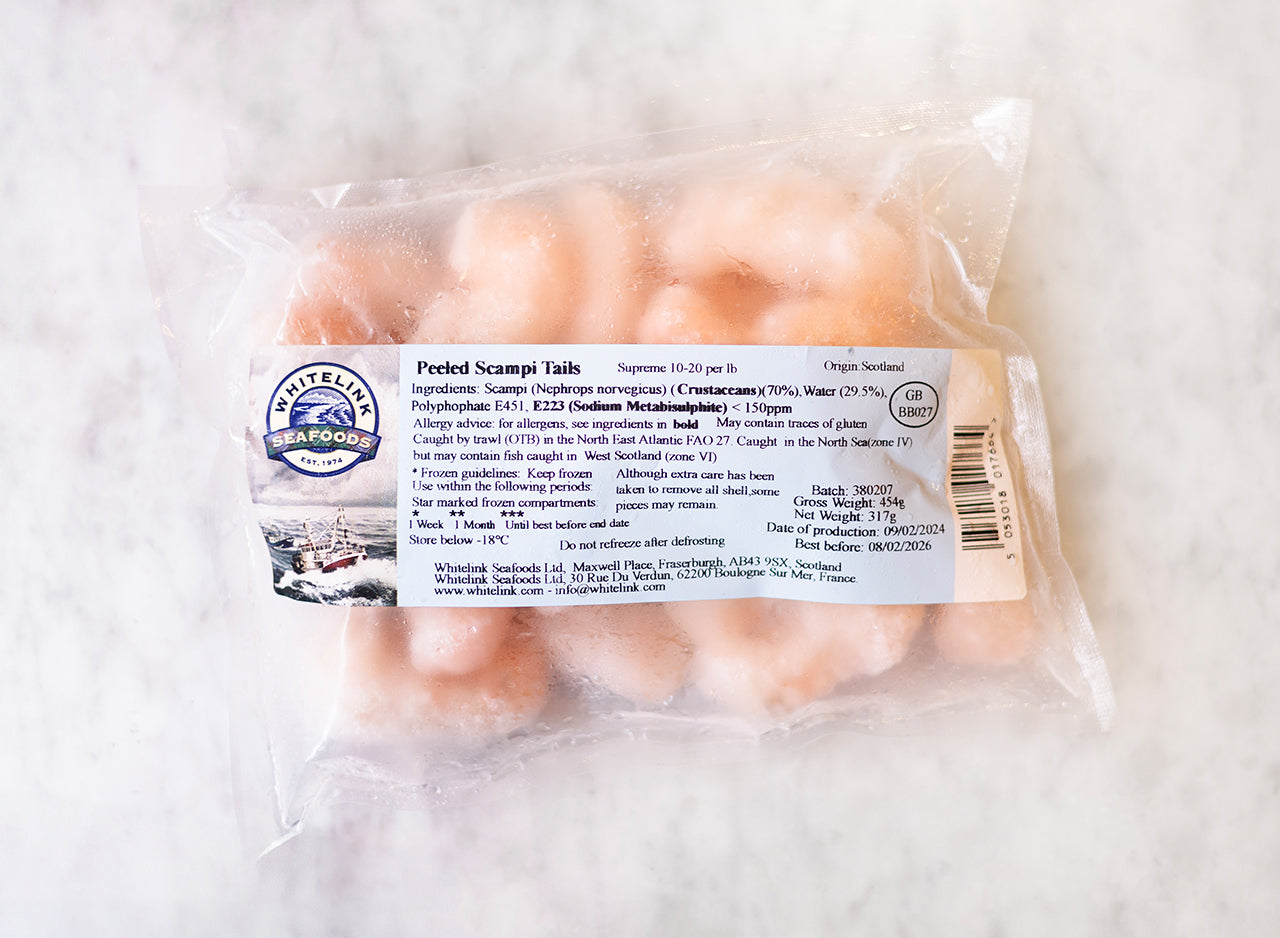 Jumbo Peeled Scampi Tails (frozen)